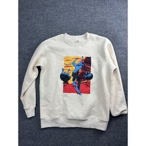 TiredCity Sweatshirt Mens Small Graphic Skater Art Crewneck Pullover Vietnam Art